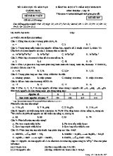 Đề kiểm tra học kỳ I môn Hóa học Lớp 10 - Mã đề 307 - Năm học 2018-2019 - Sở giáo dục và đào tạo Quảng Nam